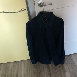 Coolest cat dress shirt Kennith Cole in black 17 1/2 34-35 .